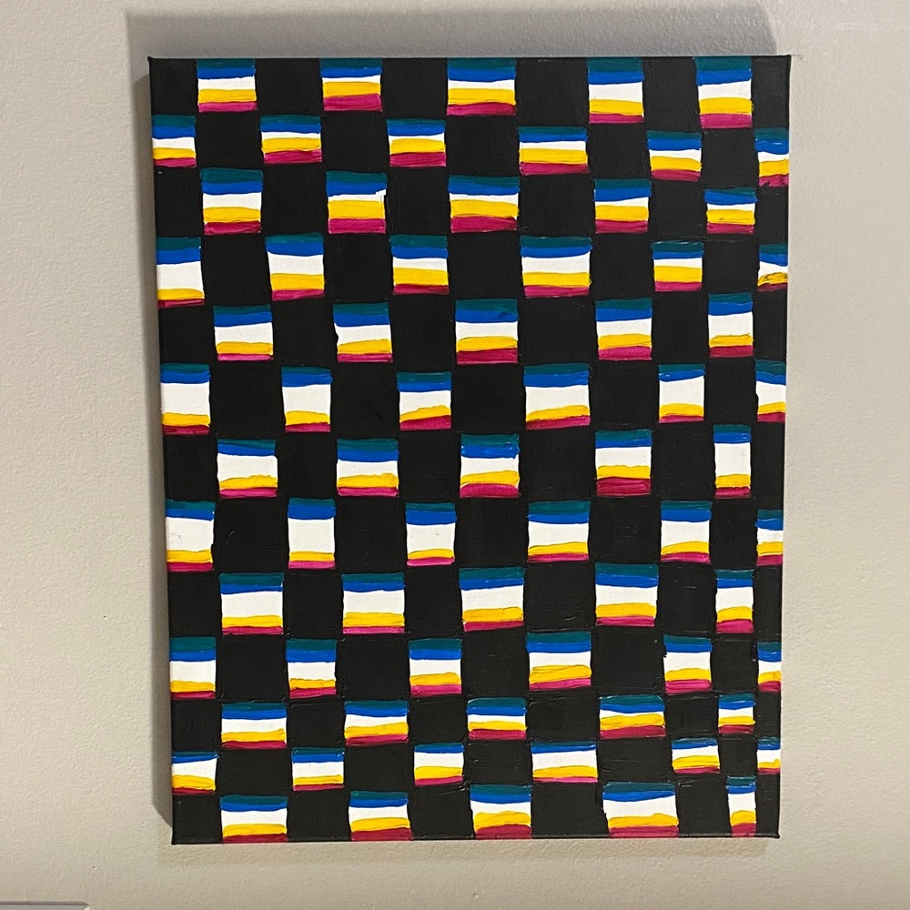 Colorful Abstract Canvas Art. Good for making your eyes get tripped up and funny